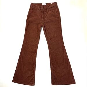 Wrangler high-rise flare brown corduroy women pants size 6